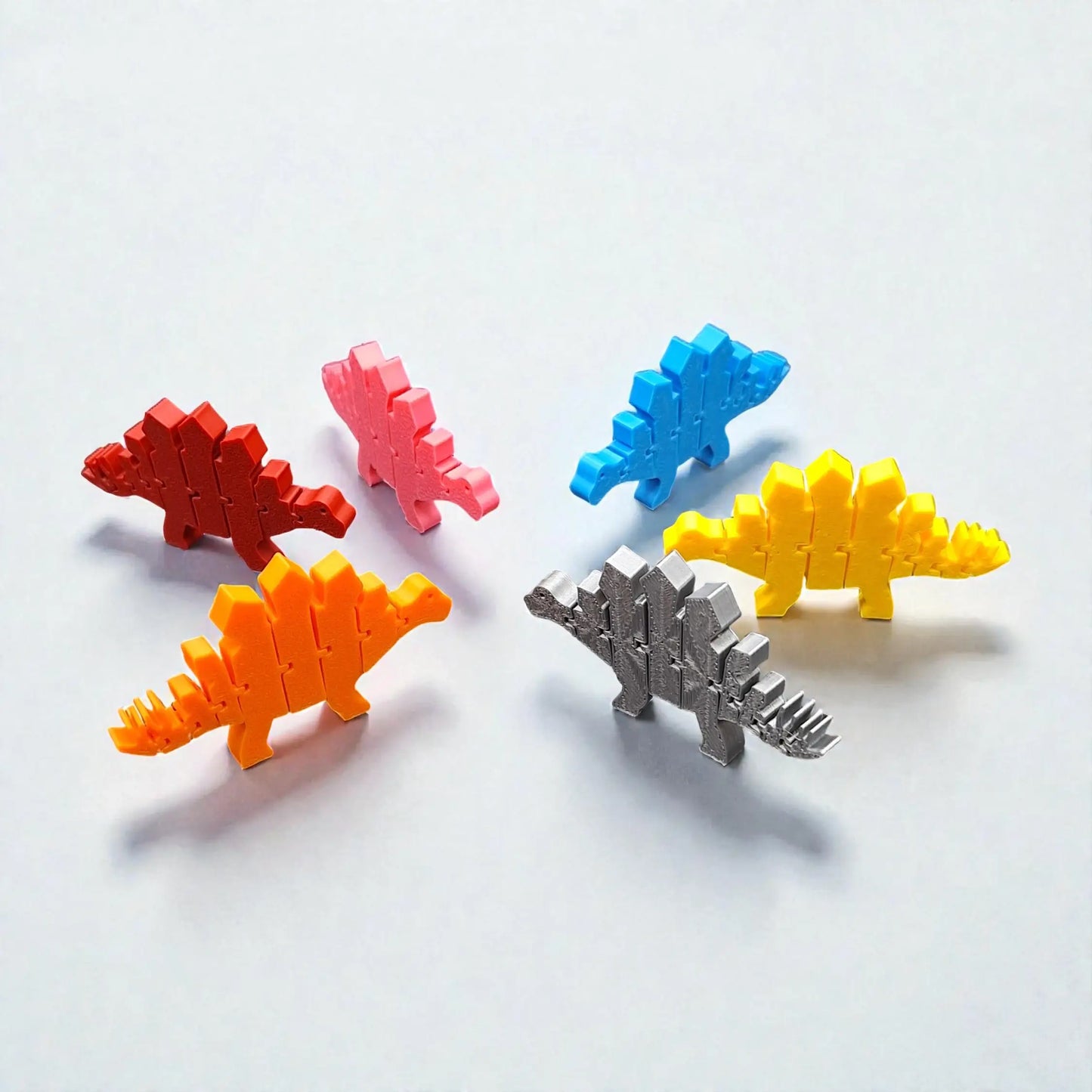 Articulated Stegosaurus Dino Toy - Mini Dinosaur Pretend Play Figures
