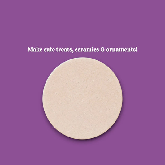 Dough cutout made with circular cookie cutter, great for stacked cookies, pastry prep, or fondant layering.