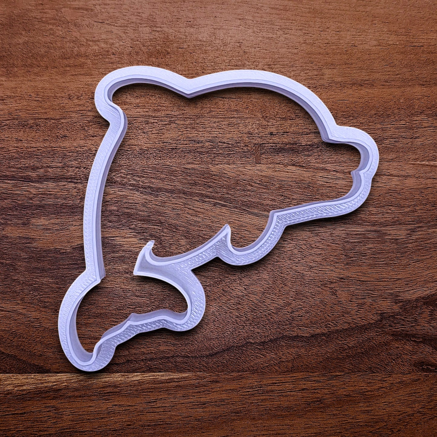 Handmade and customizable dolphin cookie cutter, perfect for ocean-themed cookies, birthdays, aquatic fondant toppers, and sea animal baking projects.