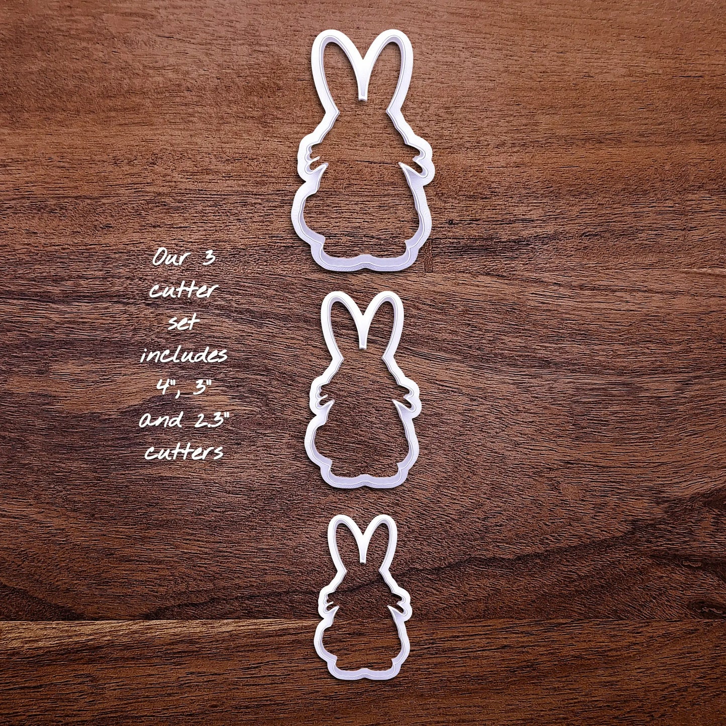 Bunny Rabbit Cookie Cutter Set and Stamp - Craft Fondant Baking Mold