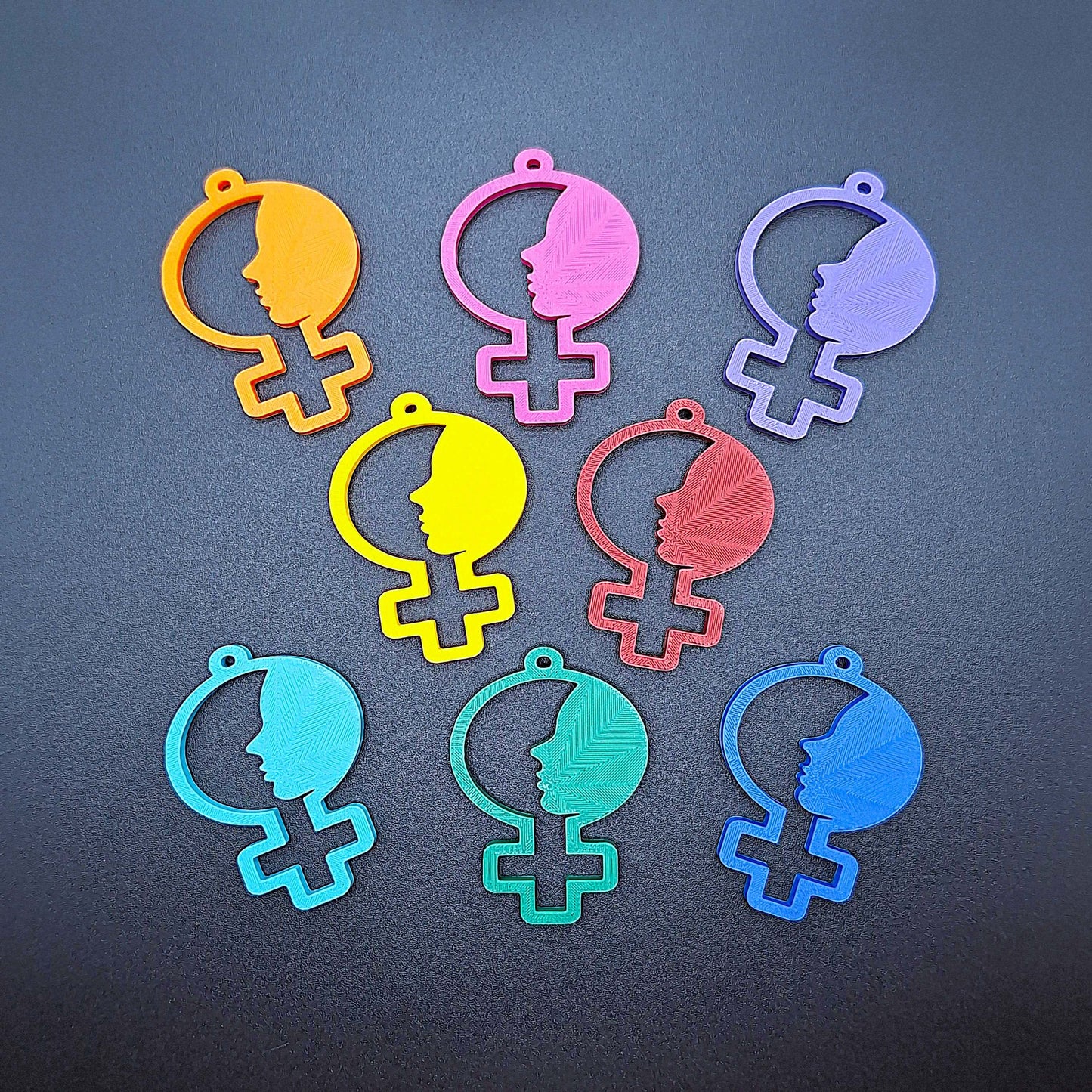 Women’s rights keychains, eco-friendly feminist charms perfect for bulk gifts, classroom rewards, rallies, and empowering event favors.