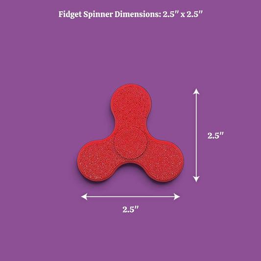 Fidget spinner with dimensions, perfect for party favors, birthday gifts and classroom rewards. Customizable in 30 unique colors.