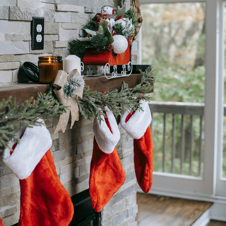Handmade eco-friendly Christmas keychains for gifts, stockings, and festive fun.