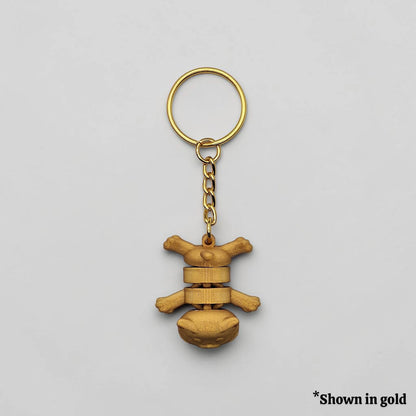 Cat keychain in gold, customizable and handmade, perfect for classroom prizes, party favors and event giveaways.