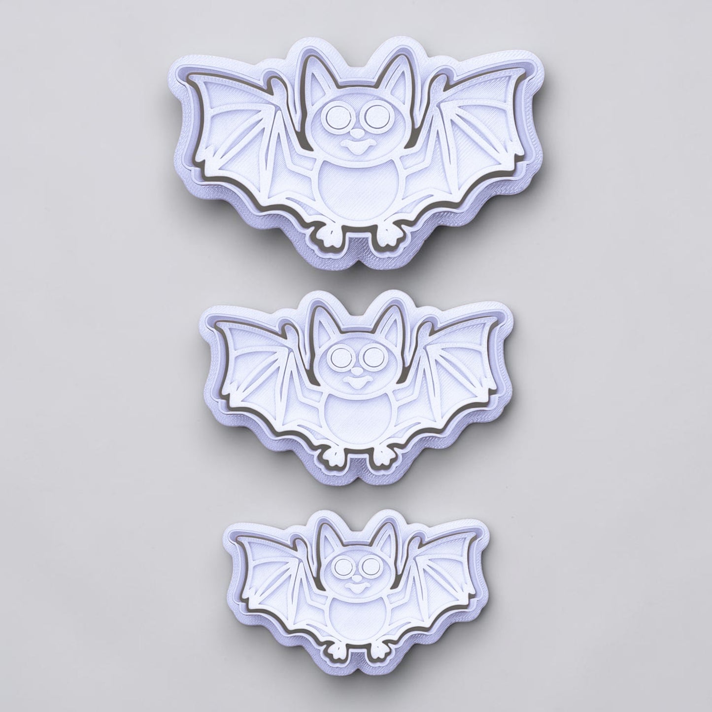 Bat Cookie Cutter Set and Stamp – Halloween Spooky Baking Craft Mold
