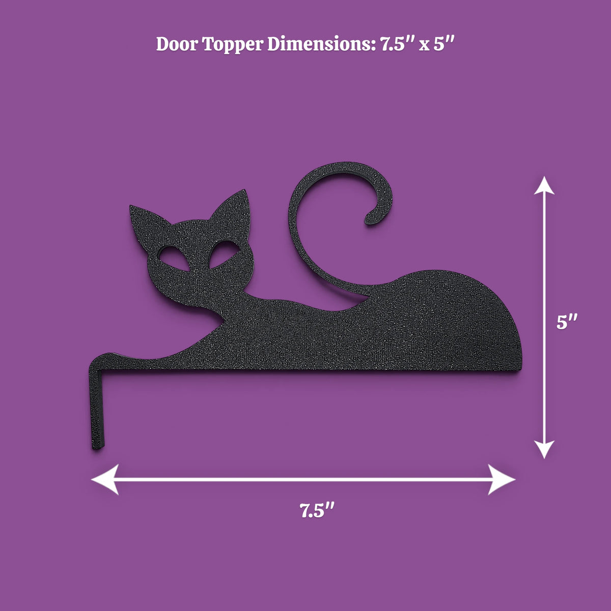 Cute cat door topper decor featuring a lounging feline that rests atop standard doors, a perfect gift for cat lovers and quirky home accents.