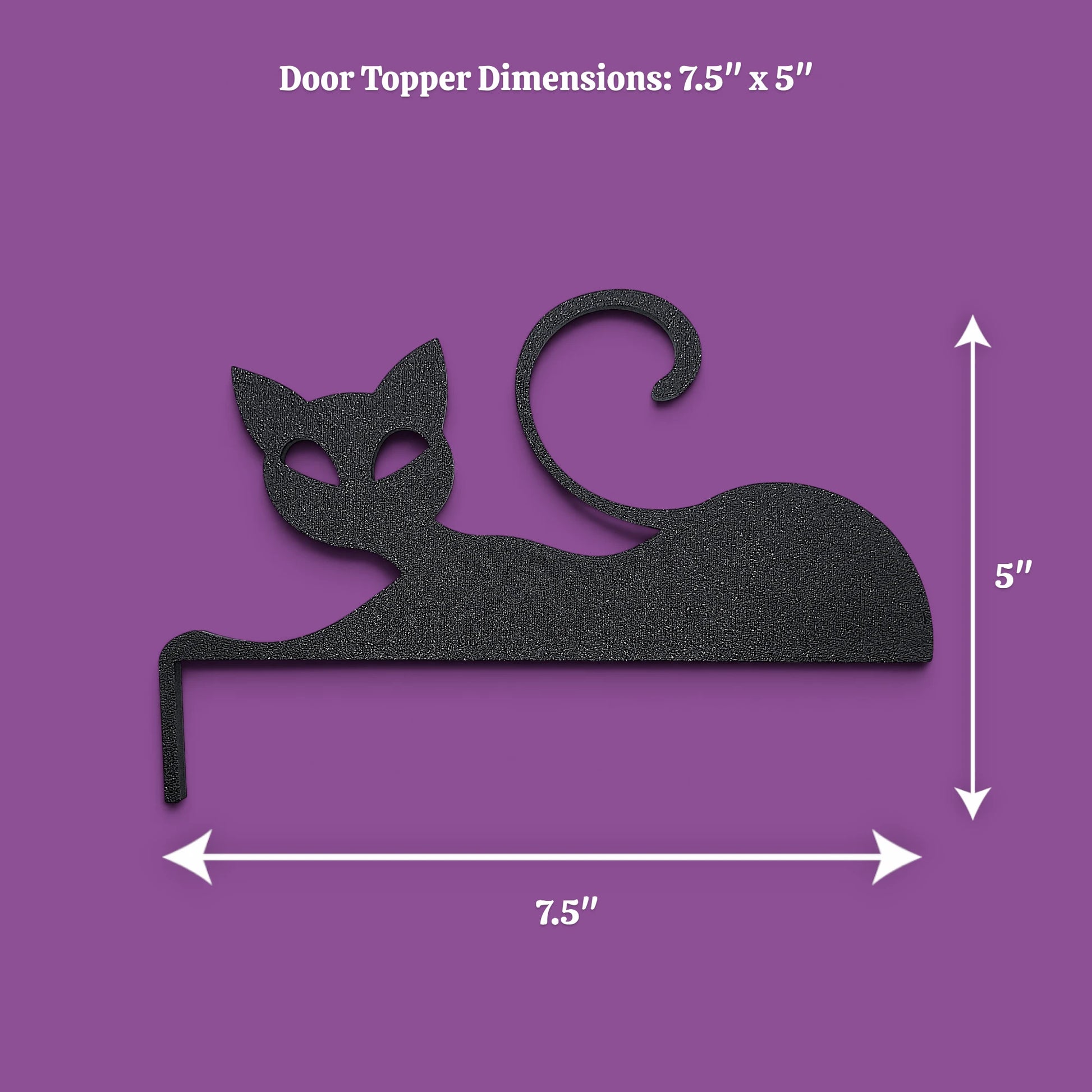Cute cat door topper decor featuring a lounging feline that rests atop standard doors, a perfect gift for cat lovers and quirky home accents.
