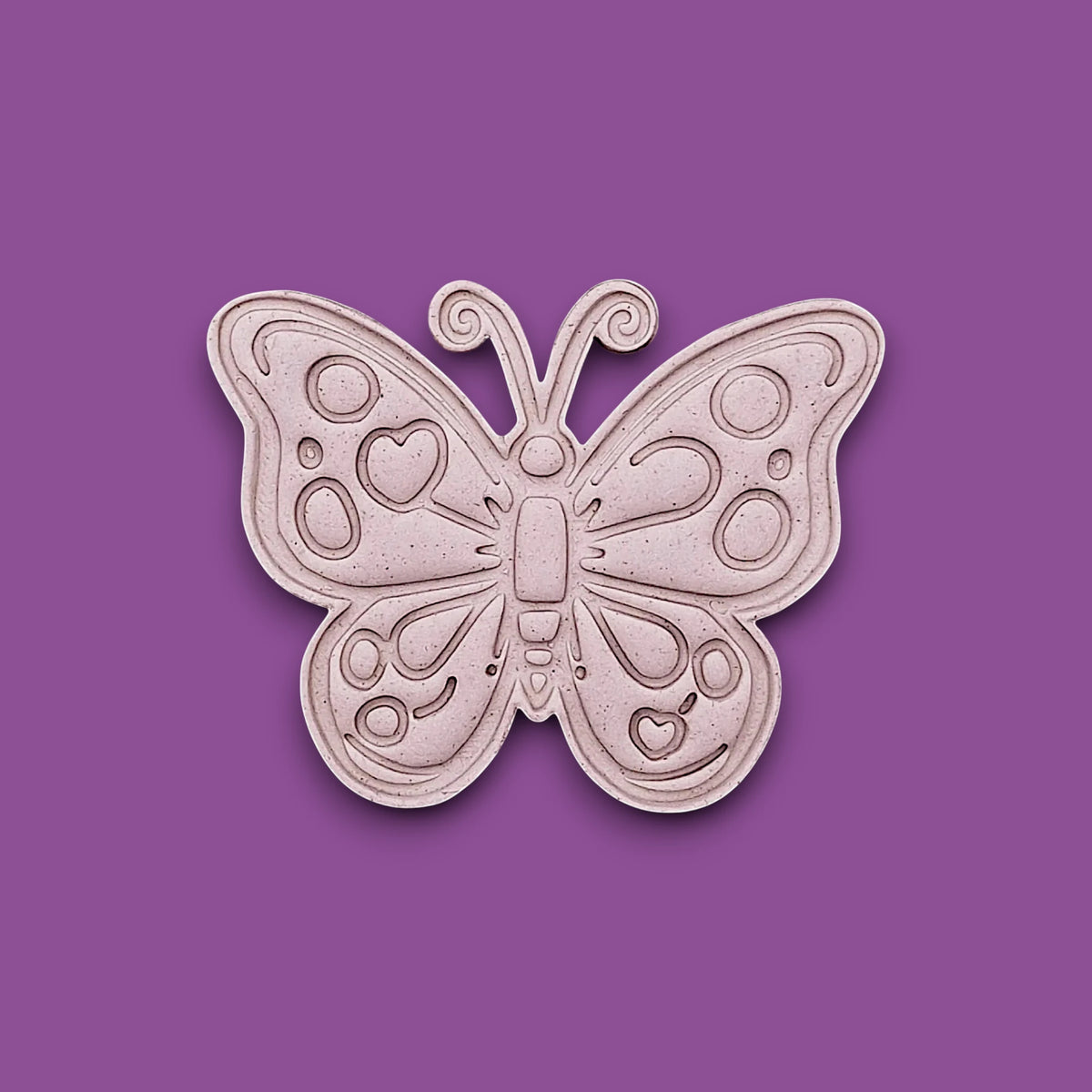 Handmade and customizable butterfly cookie cutter stamp dough cutout and imprint, perfect for spring baking, garden party treats, birthdays, events, weddings, fondant decorations, and whimsical cookie designs.