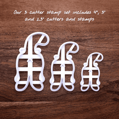 Funny cat butt cookie cutter available in a 3-piece set or individual sizes, perfect for baking, fondant, crafts, and gag gifts.