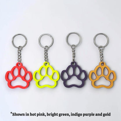 Handmade and customizable paw keychains, ideal for honoring pets, gifting to animal lovers, or everyday use.