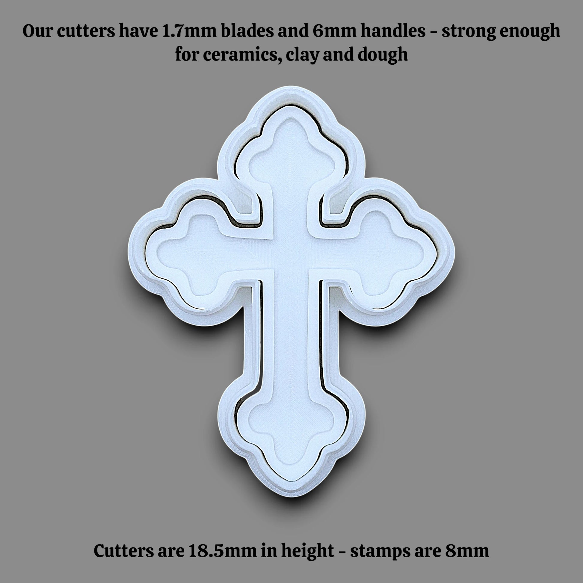 Cross cookie cutter and stamp, perfect for Easter, Christmas, baptism and VBS treats. Can be used for fondant, cookies, clay, ceramics and biscuits.