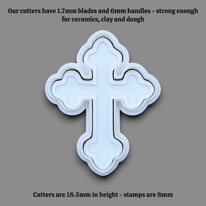 Cross cookie cutter and stamp, perfect for Easter, Christmas, baptism and VBS treats. Can be used for fondant, cookies, clay, ceramics and biscuits.
