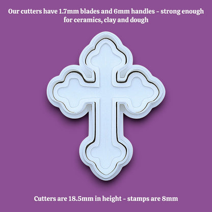 Cross cookie cutter and stamp, perfect for Easter, Christmas, baptism and VBS treats. Can be used for fondant, cookies, clay, ceramics and biscuits.