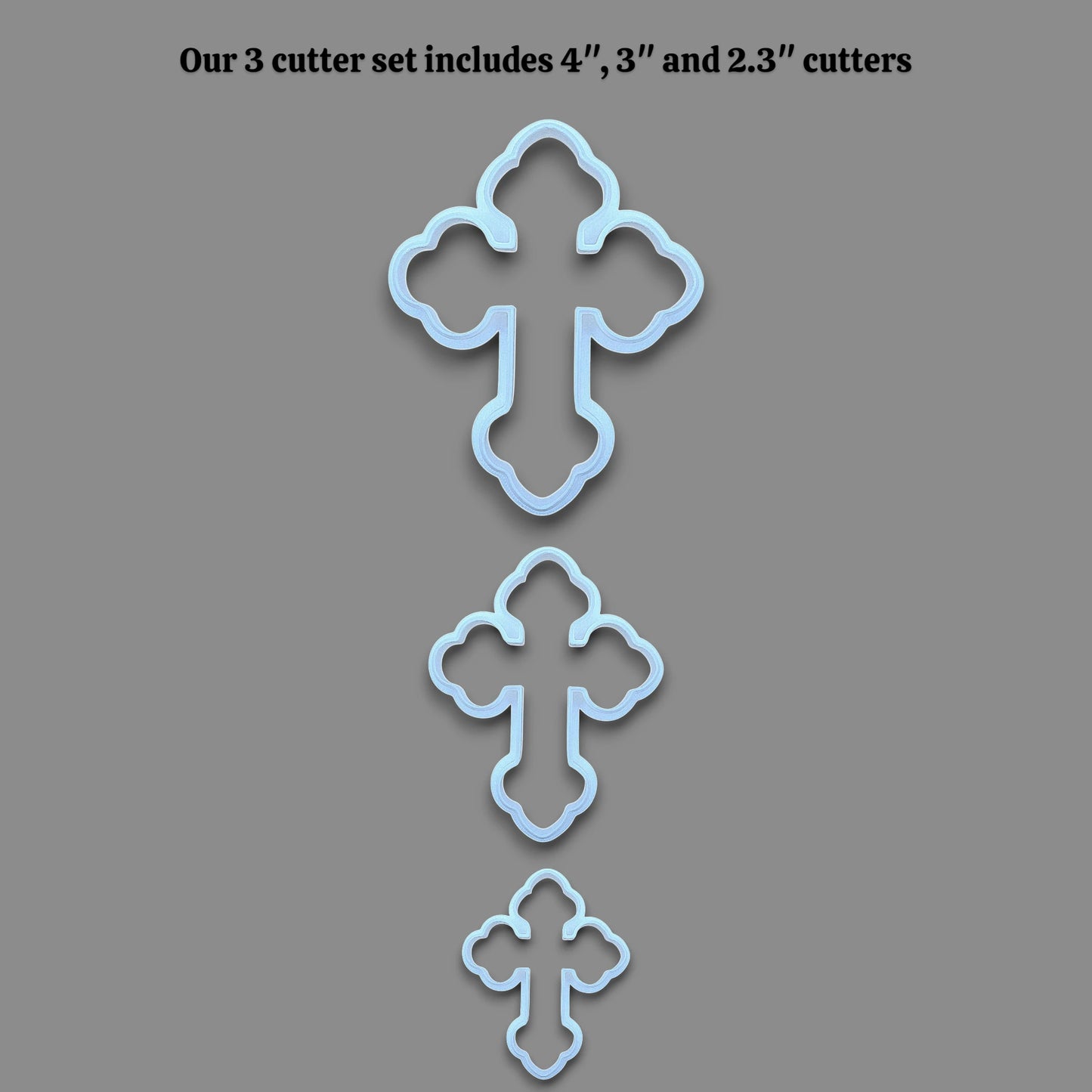 Cross cookie cutter set, perfect for Easter, Christmas, baptism and VBS treats. Can be used for fondant, cookies, clay, ceramics and biscuits.