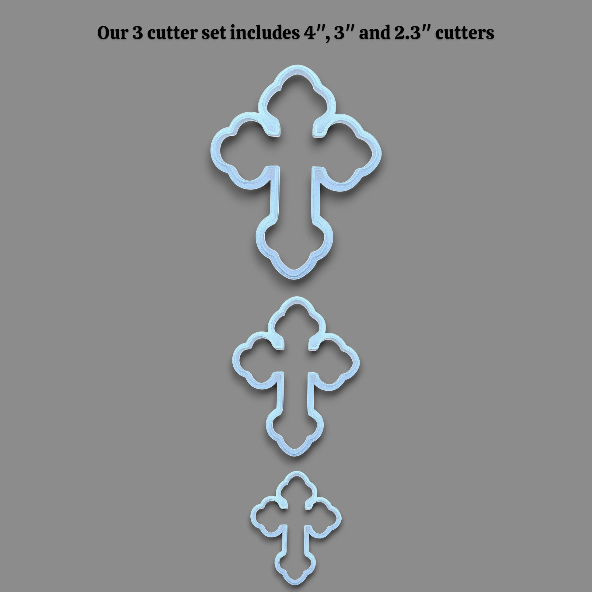 Cross cookie cutter set, perfect for Easter, Christmas, baptism and VBS treats. Can be used for fondant, cookies, clay, ceramics and biscuits.