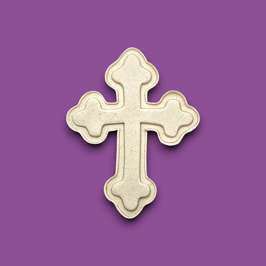 Cross cookie cutter dough cutout and imprint, perfect for Easter, Christmas, baptism and VBS treats. Can be used for fondant, cookies, clay, ceramics and biscuits.