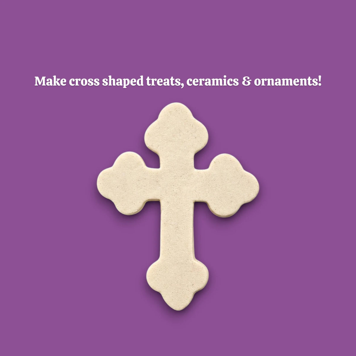 Cross cookie cutter dough cutout, perfect for Easter, Christmas, baptism and VBS treats. Can be used for fondant, cookies, clay, ceramics and biscuits.