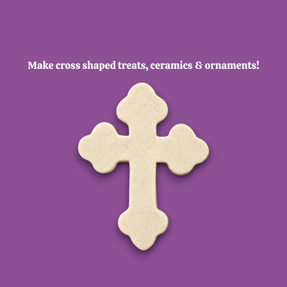Cross cookie cutter dough cutout, perfect for Easter, Christmas, baptism and VBS treats. Can be used for fondant, cookies, clay, ceramics and biscuits.