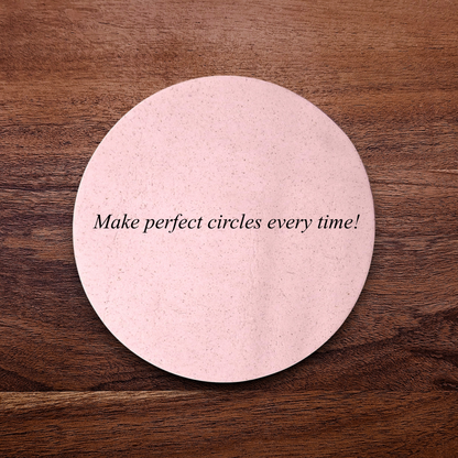 Dough cutouts made with circular cookie cutters in multiple sizes. Great for stacked cookies, pastry prep, or fondant layering.