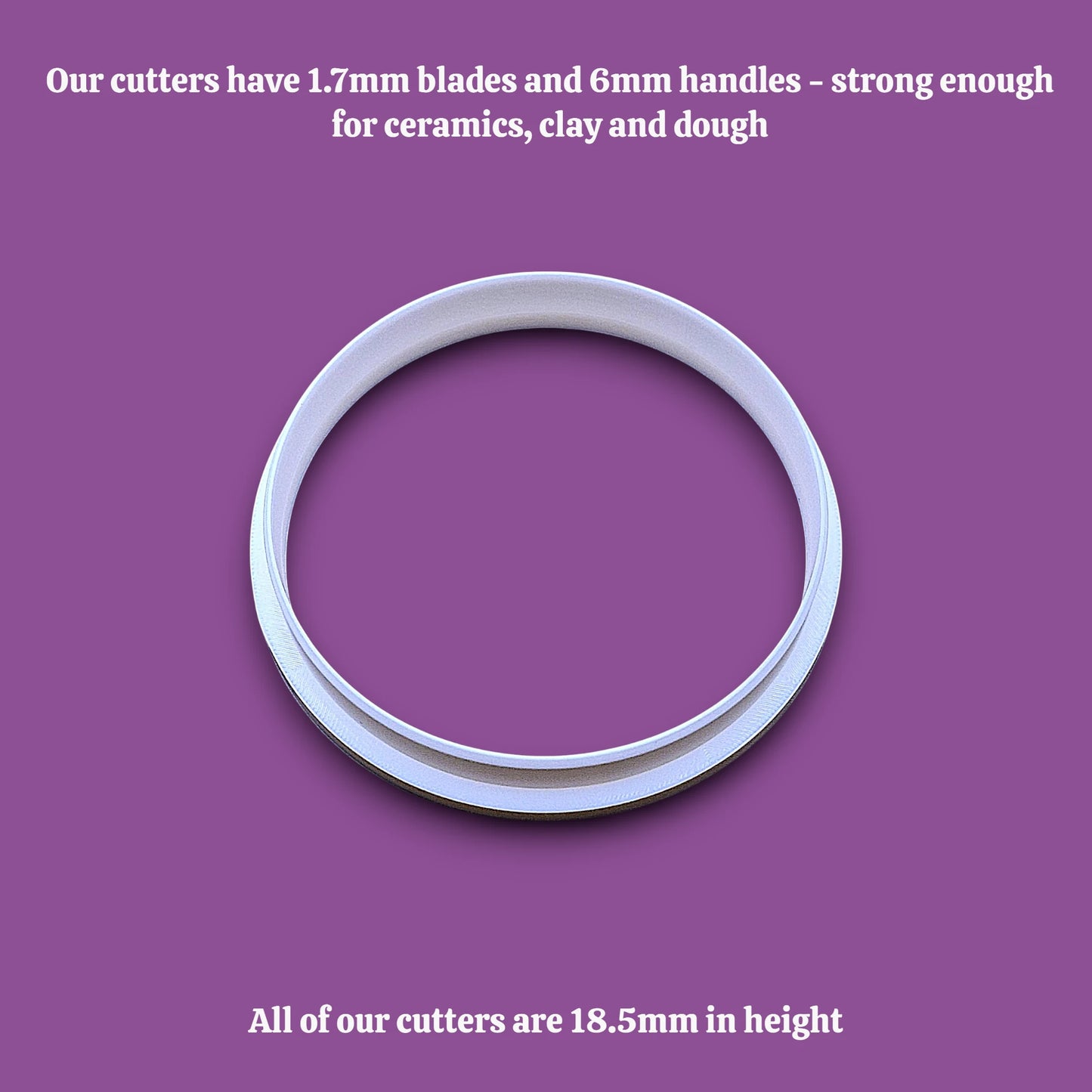 Round circle cookie cutter for baking, fondant, and crafts. Durable, food-safe, handmade circular tool available in multiple sizes for perfect shapes
