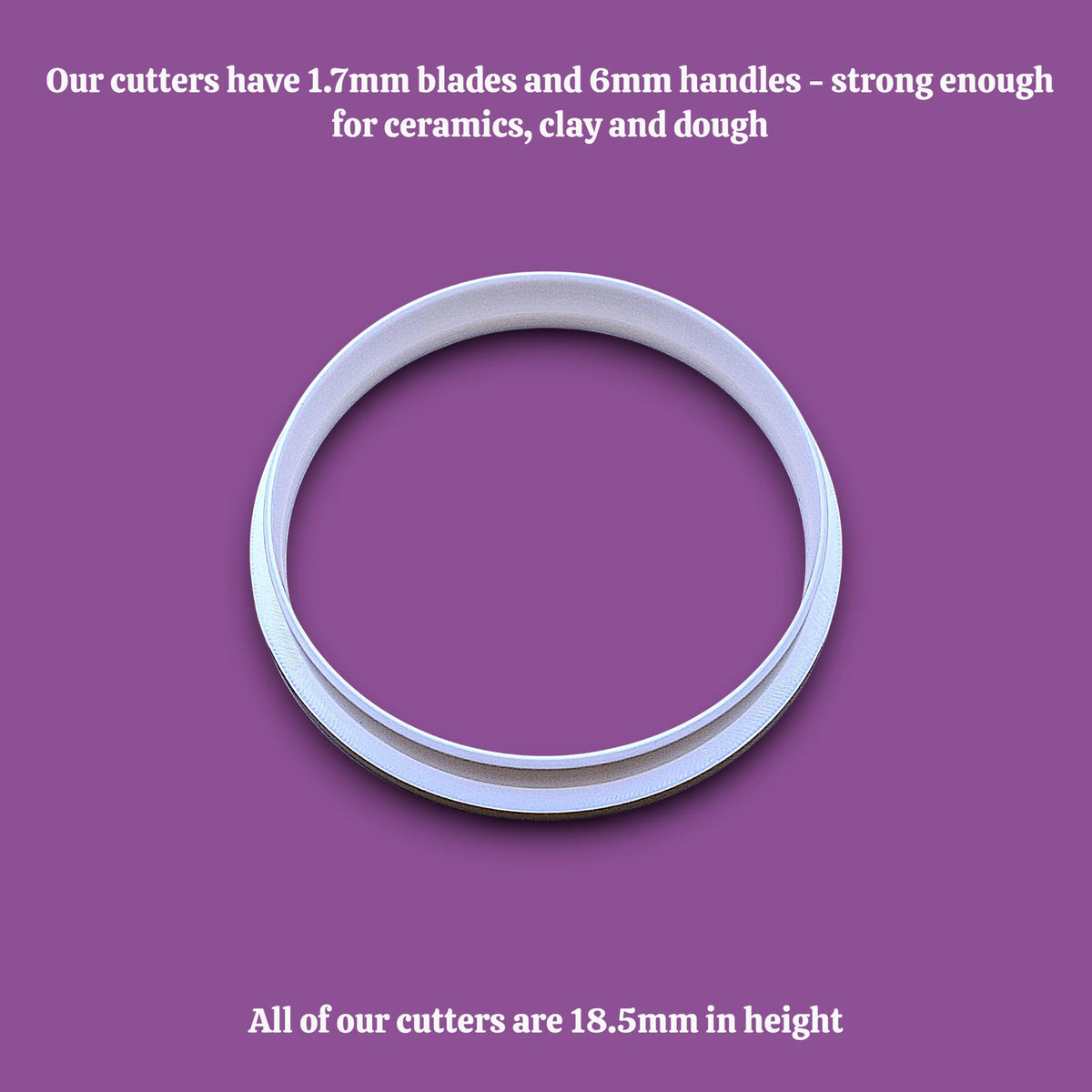 Round circle cookie cutter for baking, fondant, and crafts. Durable, food-safe, handmade circular tool available in multiple sizes for perfect shapes