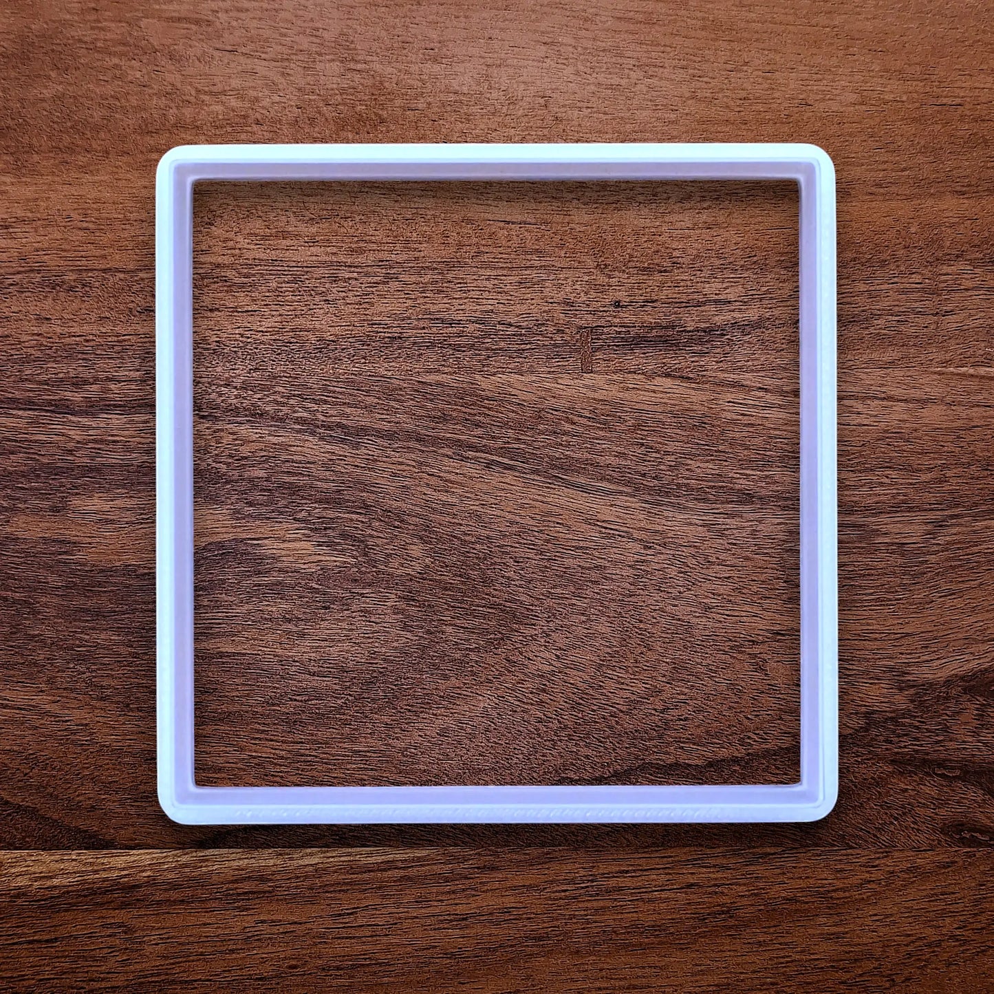 Handmade and customizable square cookie cutter in white, perfect for baking cute shapes, fondant, parties and crafts.