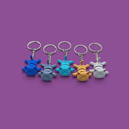 Cat keychains in assorted colors , customizable and handmade, perfect for classroom prizes, party favors and event giveaways.