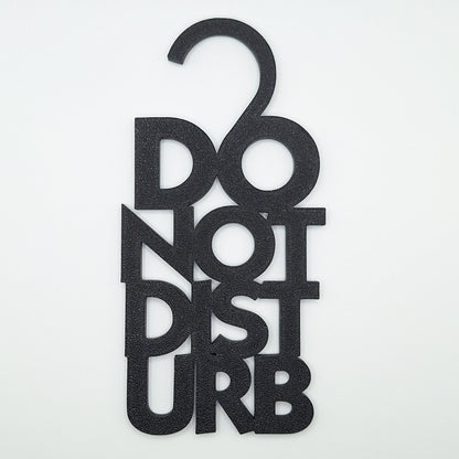 Black Do Not Disturb door hanger sign, perfect for bedrooms, offices, dorms, or quiet zones to ensure privacy and no interruptions.