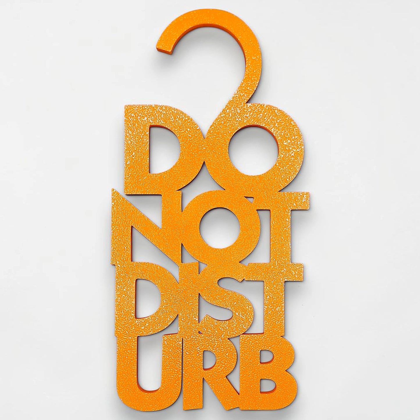 Bright orange Do Not Disturb door sign, great for study rooms, home offices, or gaming setups that require focus.