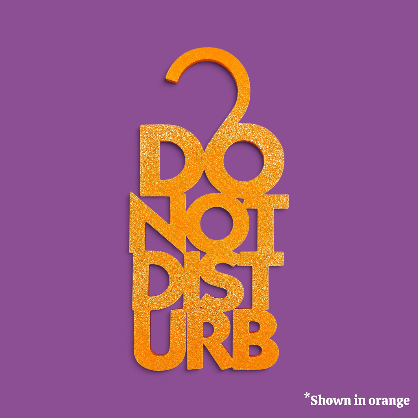 Orange Do Not Disturb door sign, great for study rooms, home offices, or gaming setups that require focus.