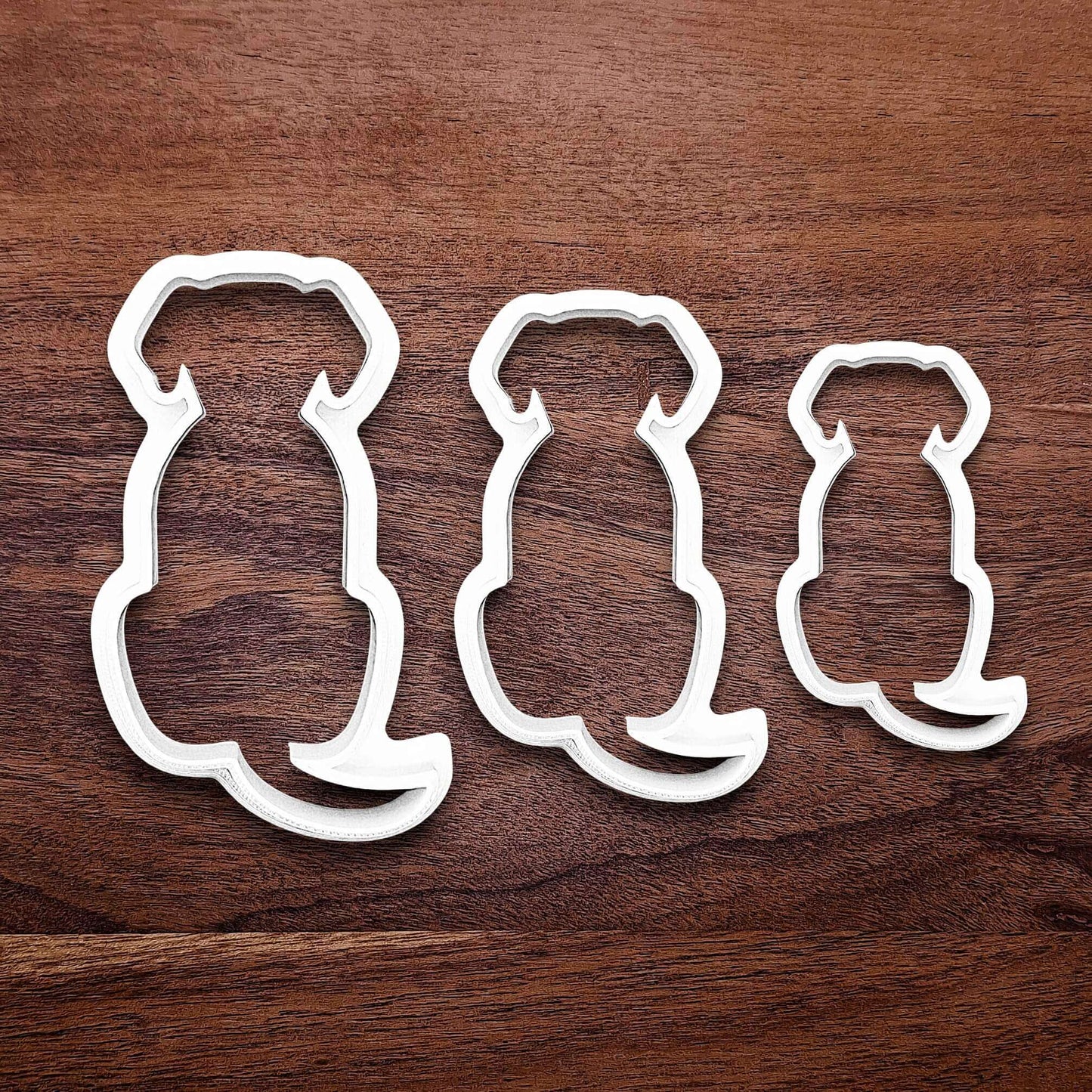 Dog-shaped cookie cutters, perfect for pet-themed treats, parties, or homemade dog cookies – eco-friendly and handmade.