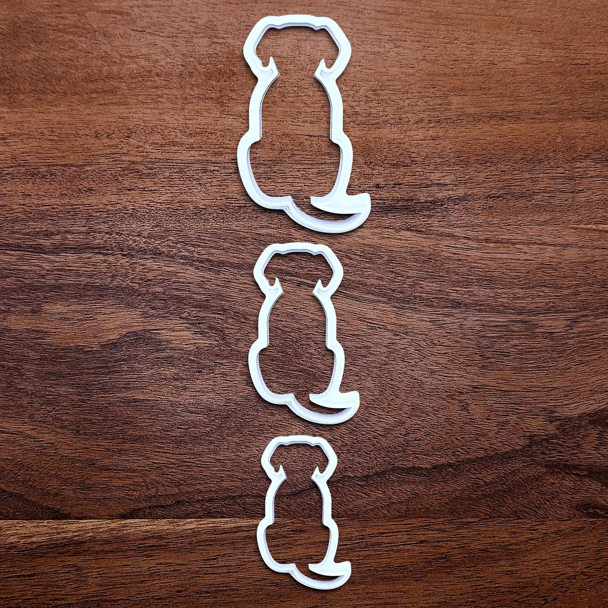 Dog-shaped cookie cutter set, perfect for pet-themed treats, parties, or homemade dog cookies – eco-friendly and handmade.