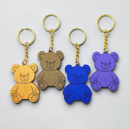 Teddy bear keychains - handmade eco-friendly charms perfect for kids, baby showers, party favors, or animal-themed gifts.