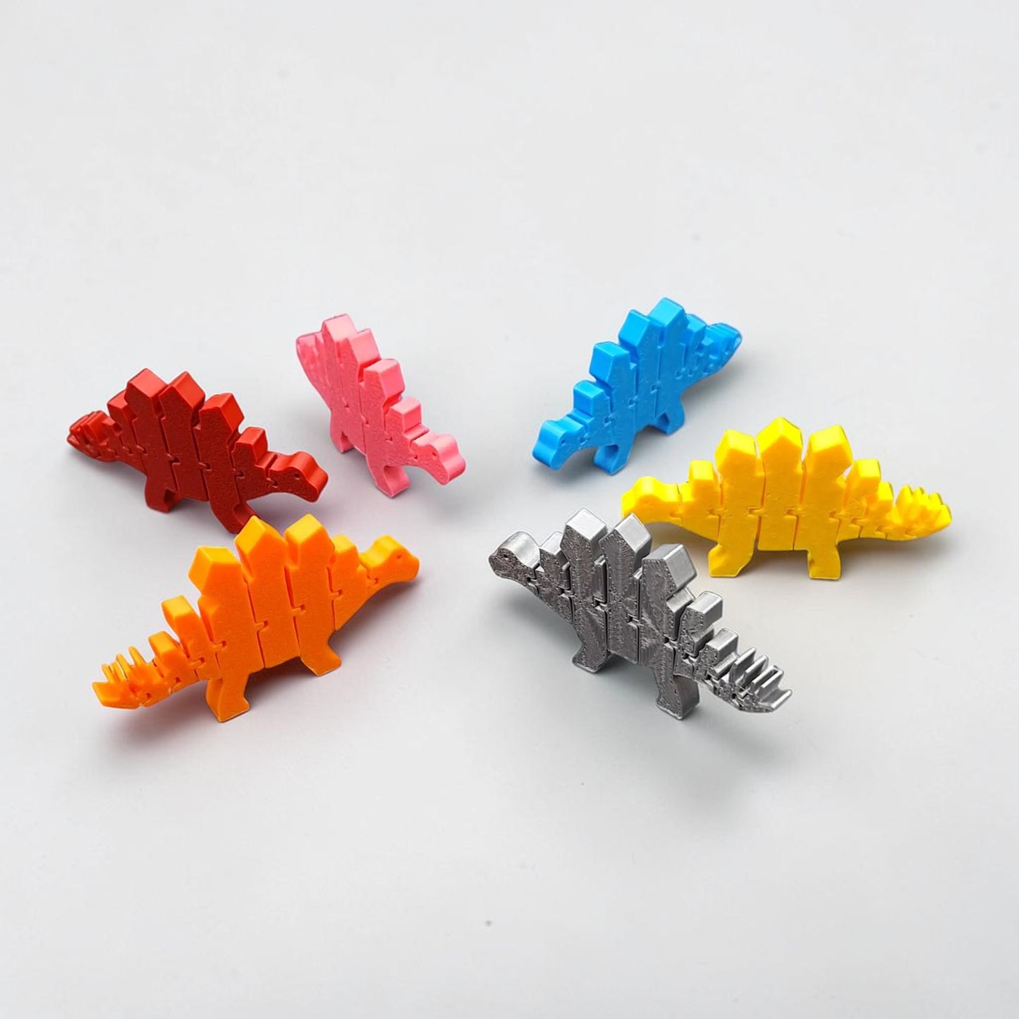 Articulated Stegosaurus Dino Toy - Mini Dinosaur Pretend Play Figures