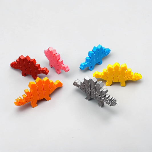 Articulated Stegosaurus Dino Toy - Mini Dinosaur Pretend Play Figures