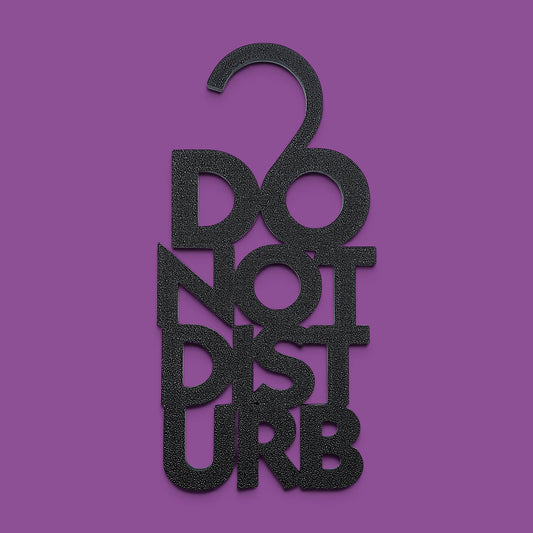 Do Not Disturb signs with clean, modern black text, perfect minimalist sign for professional or personal use to block unwanted interruptions.