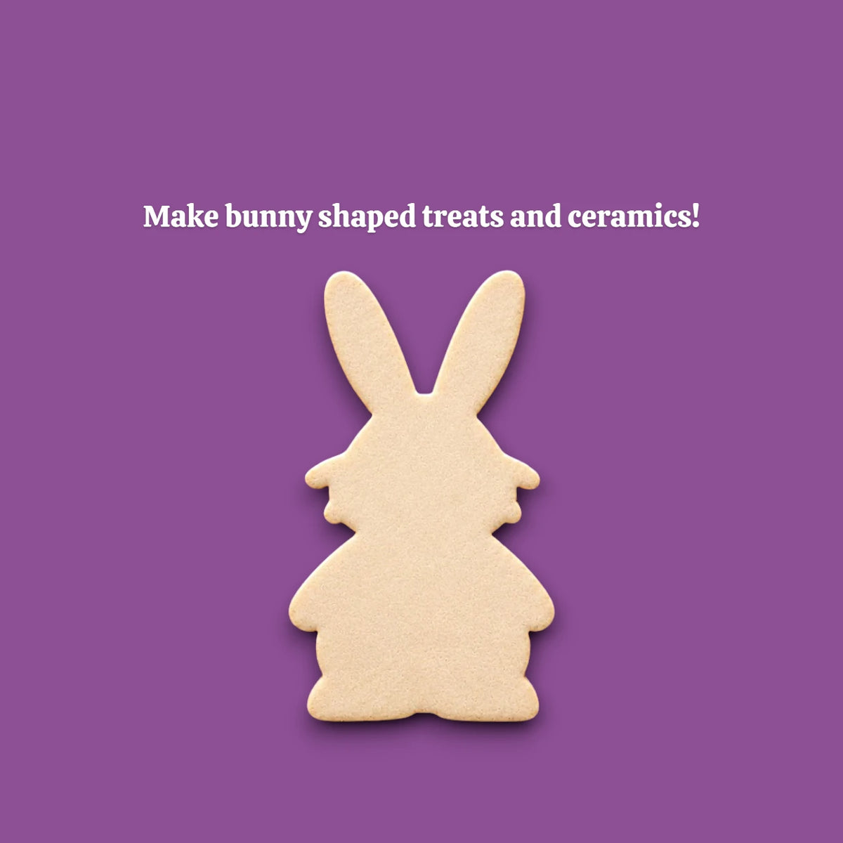 Bunny Rabbit Cookie Cutter dough cutout, perfect for animal-themed baking, Easter crafts, and rabbit lovers.