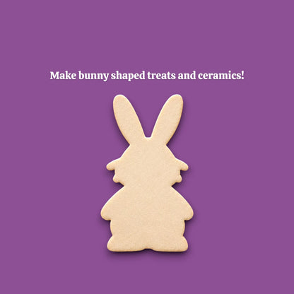Bunny Rabbit Cookie Cutter dough cutout, perfect for animal-themed baking, Easter crafts, and rabbit lovers.