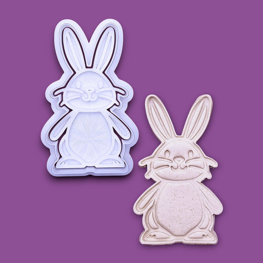 Bunny Rabbit Cookie Cutter Set and Stamp – Spring Baking Craft Mold