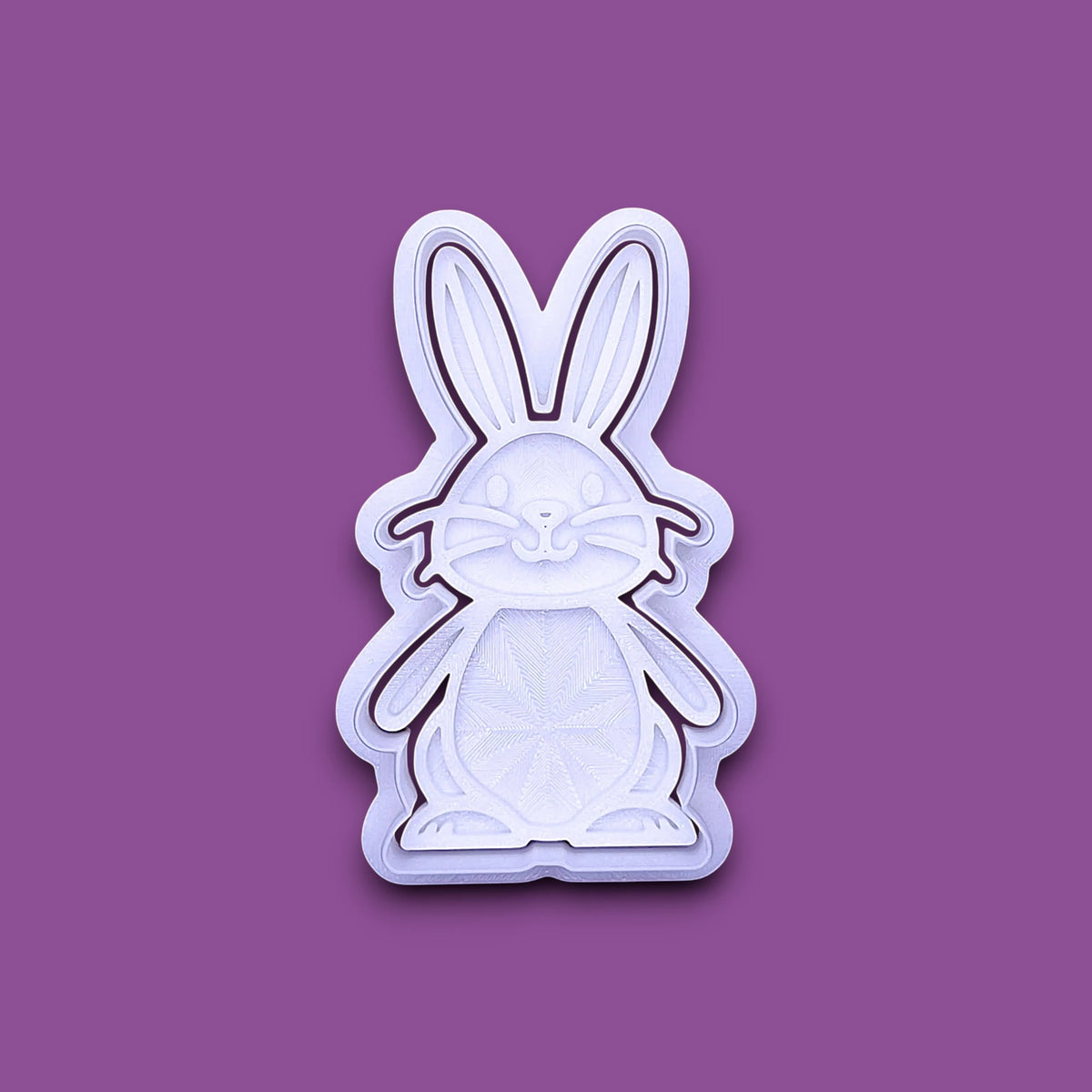 Handmade and customizable Bunny Rabbit Cookie Cutter and Stamp, perfect for animal-themed baking, Easter crafts, and rabbit lovers.