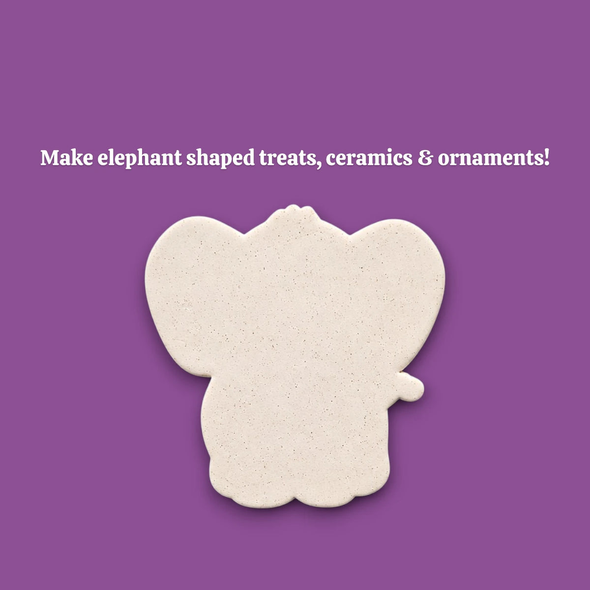 Elephant Cookie Cutter & Stamp Set- Safari Craft Ceramic & Fondant Mold