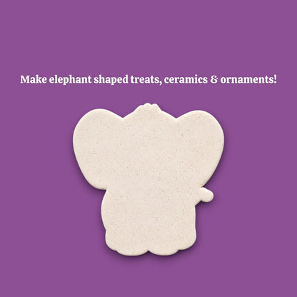Elephant Cookie Cutter & Stamp Set- Safari Craft Ceramic & Fondant Mold