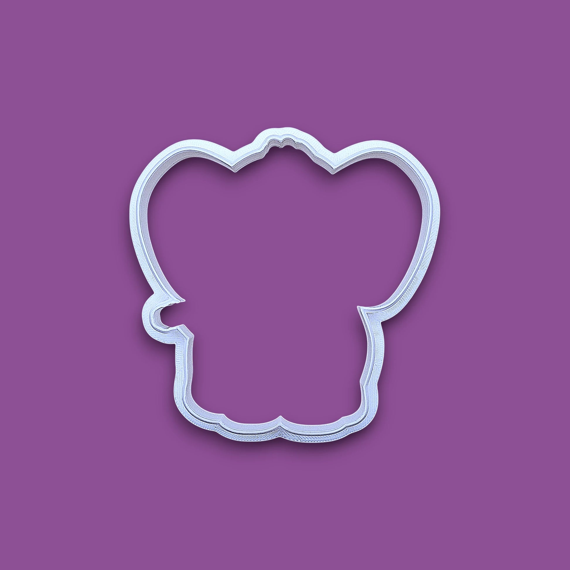 Handmade and customizable elephant cookie cutter, perfect for safari themed birthday parties, baby shower treats, or gifting to animal lovers.