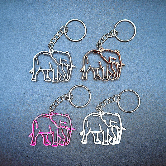 Adorable elephant keyring, lightweight and durable, ideal for party favors, gifts, and adding a playful wildlife touch to keys or backpacks.