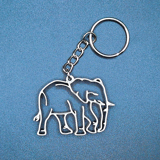 Elephant keychain, cute animal charm for backpacks, keys, or bags, perfect gift for animal lovers, collectors, and everyday accessories.
