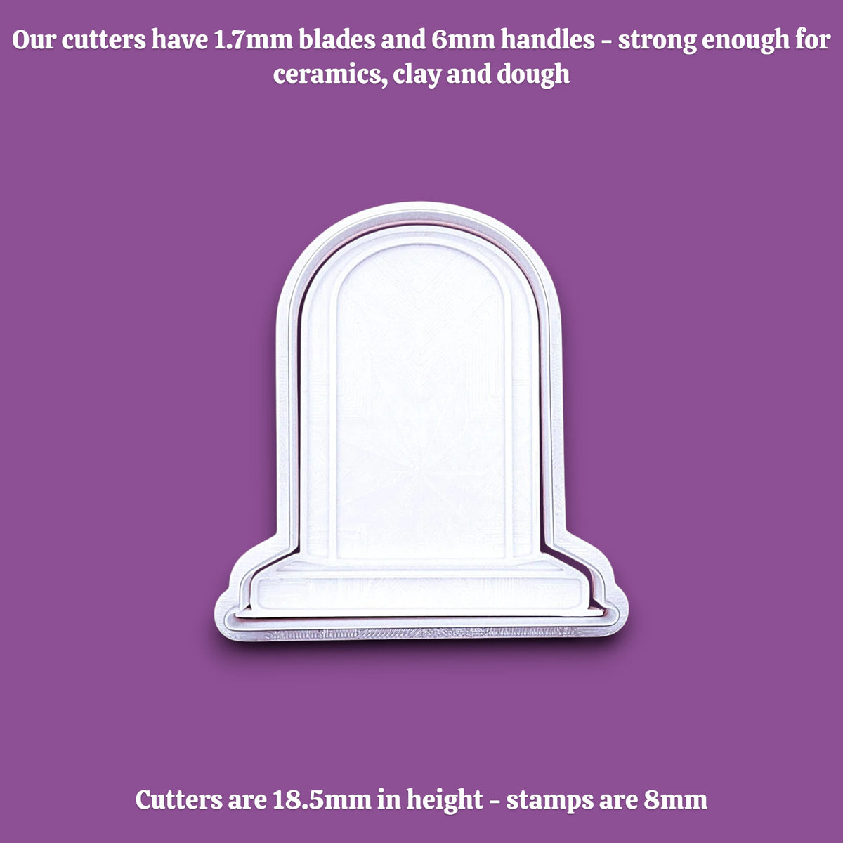 Gravestone Cookie Cutter or Stamp Set - Halloween Craft & Fondant Mold