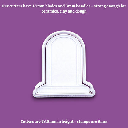Gravestone Cookie Cutter or Stamp Set - Halloween Craft & Fondant Mold