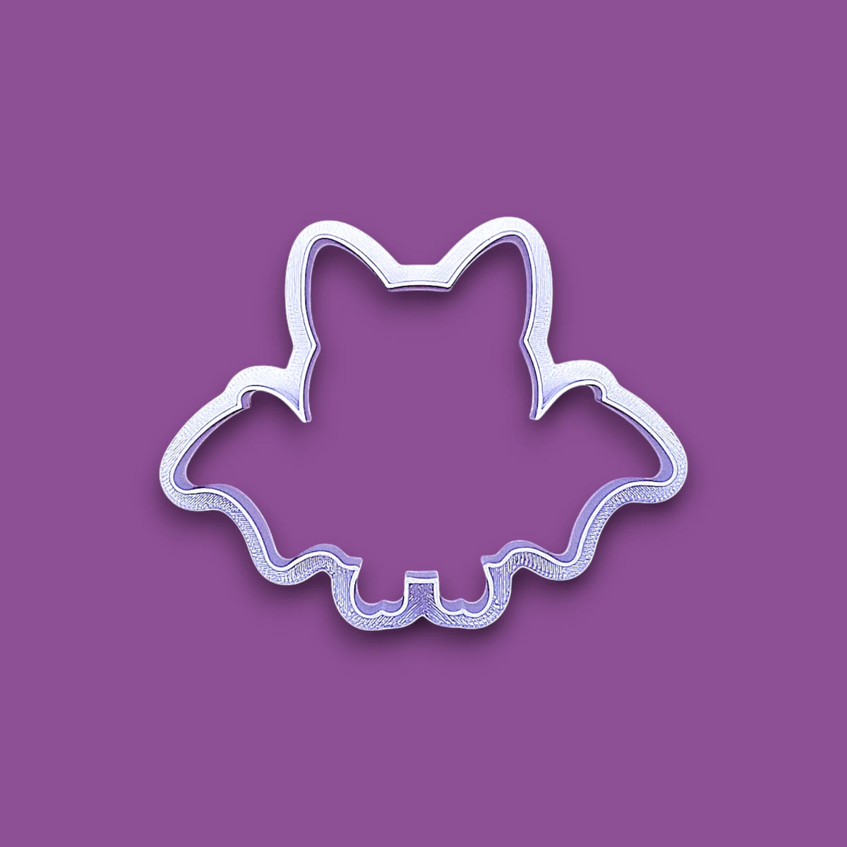 Bat cookie cutter, perfect for spooky Halloween cookies, fondant crafts, and gothic-themed baking projects.