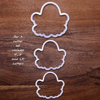 Handmade and customizable ghost cookie cutter set, great for baking Halloween trick or treats or kid-friendly spooky snacks.
