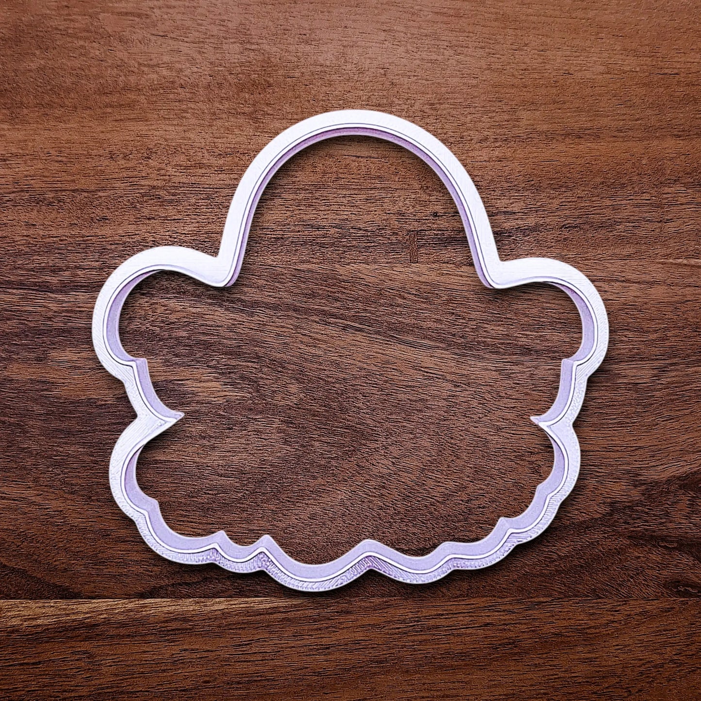 Handmade and customizable ghost cookie cutter, great for baking Halloween trick or treats or kid-friendly spooky snacks.